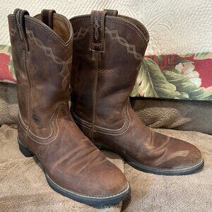 ARIAT Women's Heritage Roper Leather Western Boots Distressed Brown Size 8